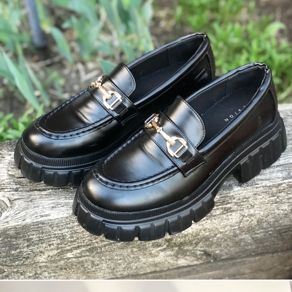 ASOS Black Platform Loafers